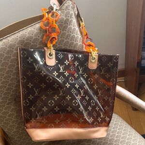 Louis Vuitton Monogram Tote with Orange Accents